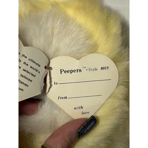 VTG 1991 Ty Large Plush PEEPERS Baby Chick #8015 2nd Generation Tag W Squeaker